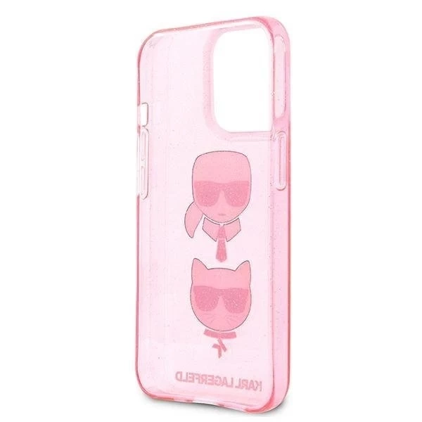 Karl Lagerfeld KLHCP13LKCTUGLP iPhone 13 Pro / 13 6.1" pink/pink hardcase Glitter Karl`s